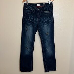 Antique Rivet Distressed Jeans 32x34